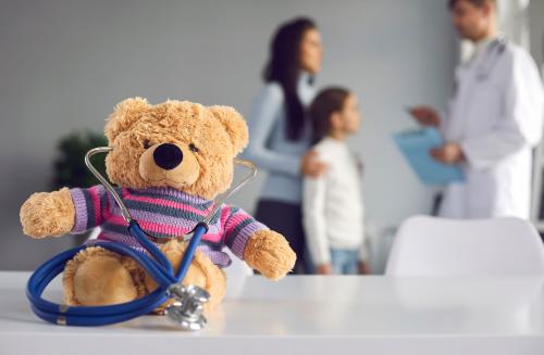 Teddy bear with a stethoscope